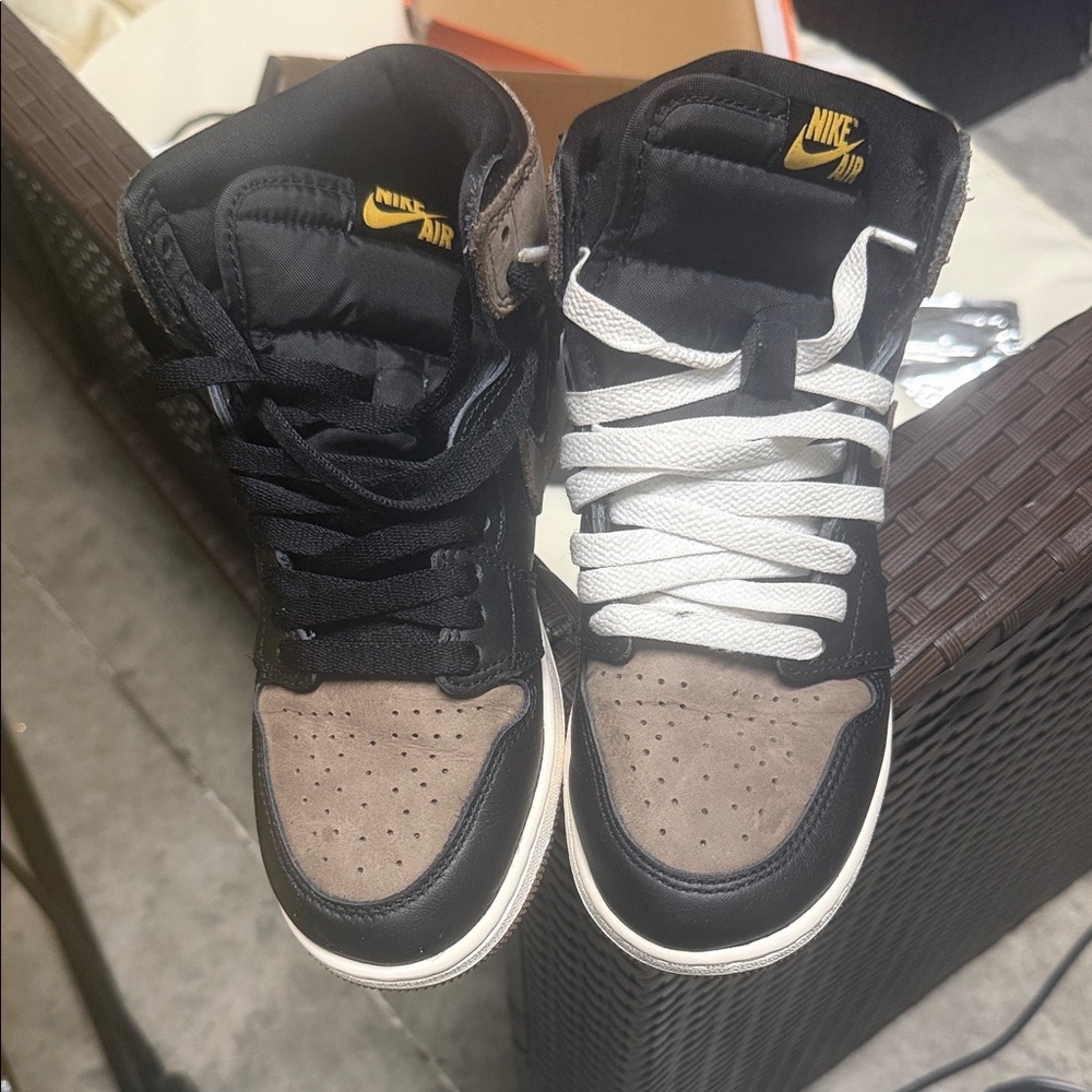 Nike Air High-Top Sneakers - Black, Brown, and White